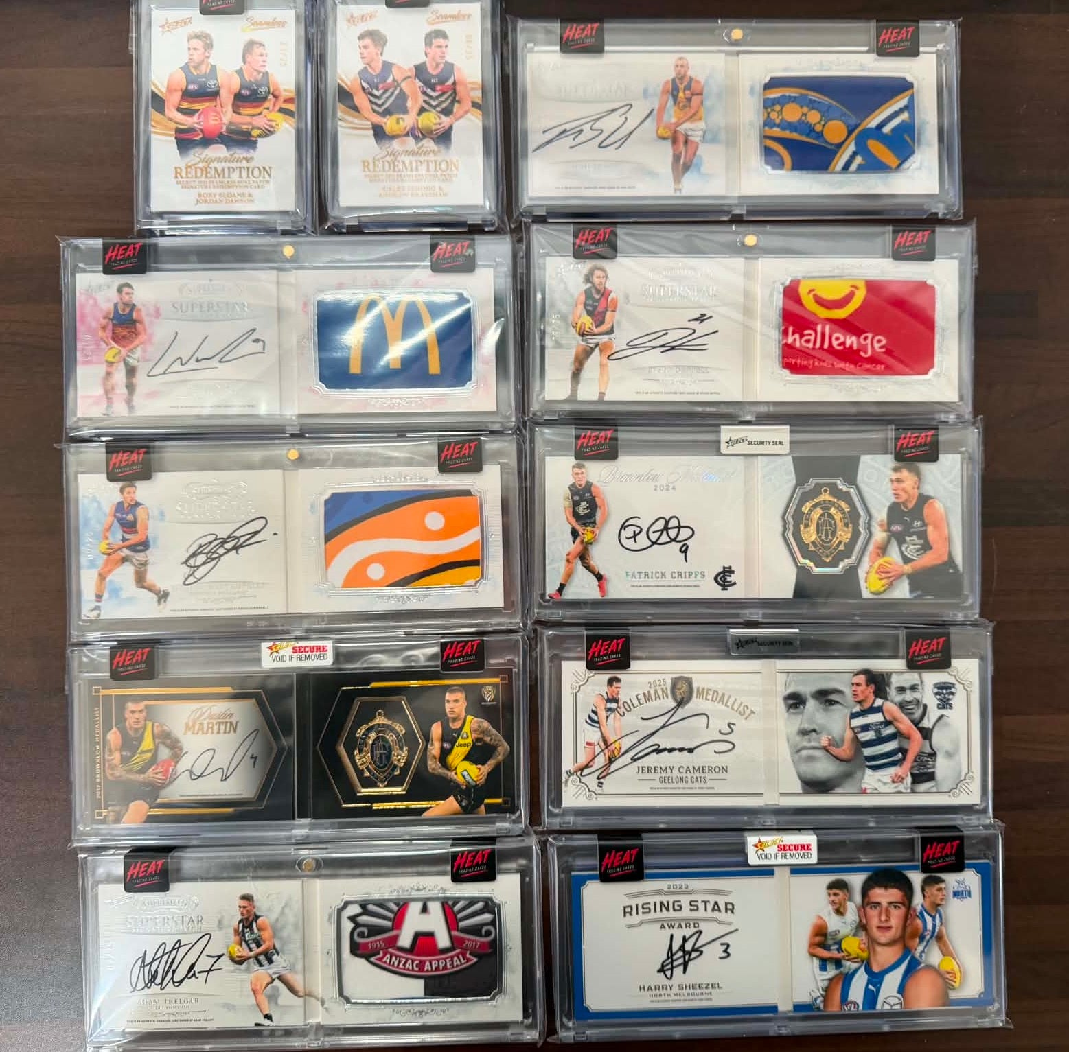 HEAT CARDS - "BOOKLETS" AFL REPACK SERIES